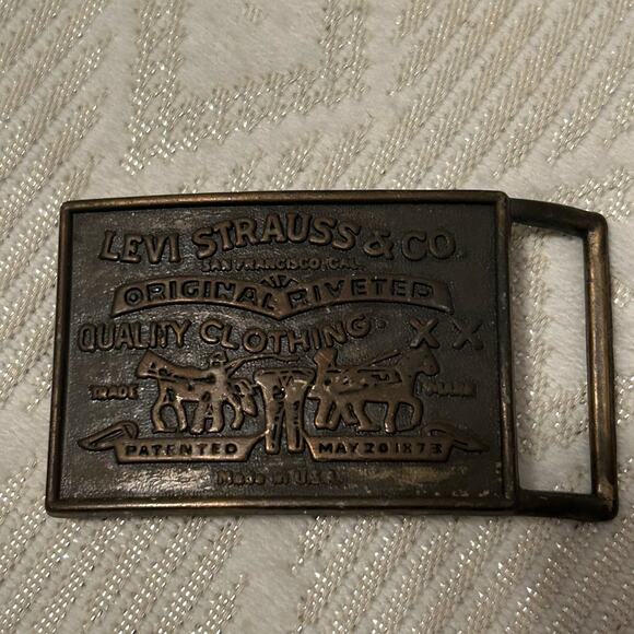 Vintage Levi Strauss & Company Belt Buckle San Francisco Original Riveted - Picture 1 of 4